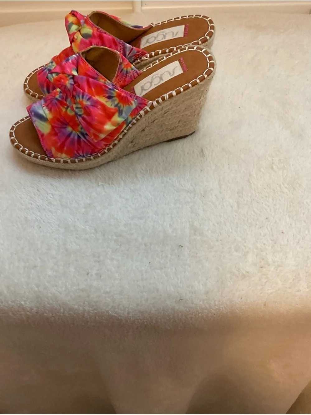 Sugar Tie-Dye Knot Espadrille Wedge - Pink Multi